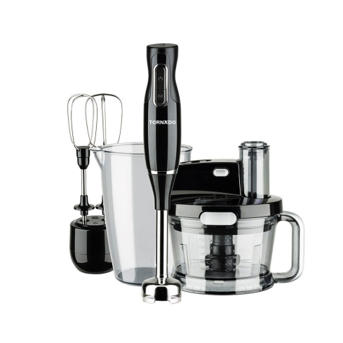TORNADO Hand Blender 1000 Watt Food Processor Whisk Black THB-1000MKL