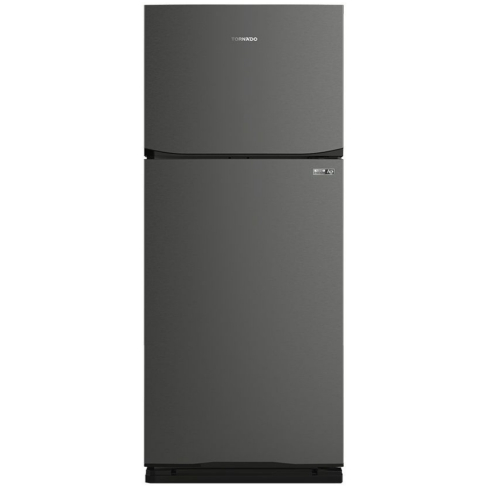Tornado Refrigerator 396 Liter in Dark Stainless - RF-480T-DST | ثلاجة تورنيدو 396 لتر باللون استانلس غامق - RF-480T-DST