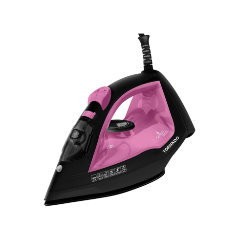 TORNADO Steam Iron 2000 Watt Ceramic Soleplate Rose - TST-2000C