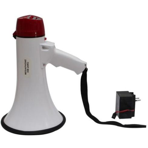 Unitex Megaphone 20 W in White and Red - HW-20RC | ميجافون يونيتكس 20 وات باللون أبيض وأحمر - HW-20RC