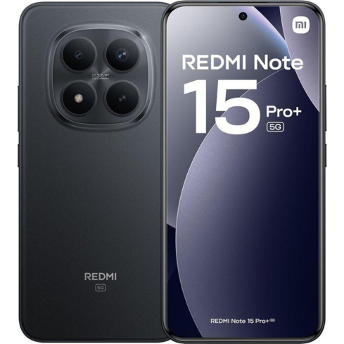 Xiaomi Redmi Note 15 Pro+ 5G 256 GB 12GB RAM Black 5G Smartphone | موبايل شاومي Redmi Note 15 Pro+ 5G 256 جيجا رام 12 جيجا لون أسود شبكة 5G
