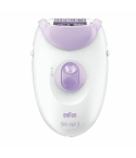 Braun Silk-epil 3 Epilator 20 Tweezers 2 Speed Settings International Warranty in White and Violet - SE3170 - Radio Talaat | ماكينة إزالة شعر براون سيلك إيبل 3 بـ 20 ملقاط و2 مستوى سرعة بضمان دولي باللون الأبيض والبنفسجي - SE3170 - راديو طلعت
