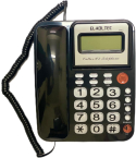 El Adl Tech 300C Corded Landline Phone, Digital Screen - Black