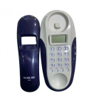 El Adl Tech 50C Corded Landline Phone, Digital Screen - Blue White