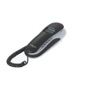 El Adl Tech 50C Corded Landline Phone, Digital Screen - Grey White
