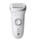 Braun Silk-épil 9 Epilator Wet & Dry 40 MicroGrip Tweezers in White and Gold - Silk-épil 9 | جهاز إزالة الشعر براون سيلك إبيل 9 استخدام رطب وجاف 40 ملقط MicroGrip باللون أبيض وذهبي - Silk-épil 9