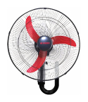 Fresh Wall Fan 18 inch in Black - 500004473 | مروحة حائط فريش 18 بوصة باللون احمر* أسود - 500004473