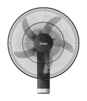 Midea Wall Fan 18 inch in Black - FW45-25M-BK | مروحة حائط ميديا 18 بوصة باللون أسود - FW45-25M-BK