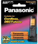 Panasonic BK-4LDAW/2BT Rechargeable AAA Batteries, 2 Pieces - Orange