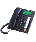 El Adl Tech 927C Corded Landline Phone, Digital Screen - Black