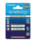 Panasonic Eneloop Pro Rechargeable AAA Batteries, 800mAh, 2 Pieces - White Blue