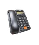 El Adl Tech 500A Corded Landline Phone, Digital Screen - Black