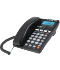 El Adl Tech 60BE Corded Landline Phone, Digital Screen - Black