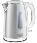 Black & Decker JC454-B5 Cordless Electric Kettle with Water-Level Indicator, 2200W, 1.7L - Silver-International Warranty