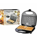 Sokany SK-BBQ-137 Waffle Maker, 800W - Black
