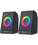 Kisonli X12 Wired Computer Speaker, 2 Pieces - Black