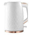 BLACK+DECKER Electric Kettle, 1.7 Liter, 2200 Watt, White - JC190W