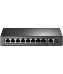 TP-Link 10/100Mbps Desktop Switch with 8 Port PoE+, 9 Ports, Black - TL-SF1009P