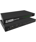 موزع 1x8 HDMI امبورت ار تي 2 بدقة Full HD 1080P، عدد 8 مخارج - أسود