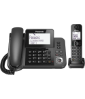 Panasonic KX-TGF320-UE1 Corded and Cordless Home office Telephone Kit, Digital Screen - Black