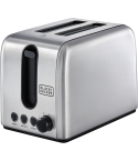 Black & Decker 2-Slice Toaster, 1050W - Silver Black