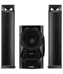Philips 2×1 Bluetooth Speakers, Black - MMS2160B