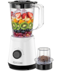 Black & Decker BX520-B5 Blender with Grinder Mill , 500W, 1.5L - White-International warranty