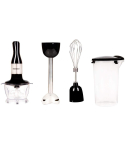 MediaTech 5 In 1 Hand Blender With Chopper, 1 Liter, 700 Watt, Black Silver - MT-HB14