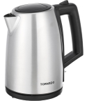 Tornado TKS-2217E Stainless Steel Electric Kettle, 1.7 L, 2200 W - Silver Black