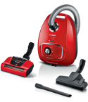 Bosch BGBS4PET1 Bagged Vacuum Cleaner, 600 W - Red-International Warranty