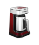Castle Turkish Coffee Maker , 250 milliliter 5 Cups 700 Watt Red Silver - TCM7020R