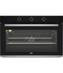 Beko Built-in Gas Oven, 90 cm, 96 Liter, Gas Grill, With Fan, Black, BBWHT12104BS | بيكو فرن غاز بلت ان، 90 سم، 96 لتر، شواية غاز، بالمروحة، أسود، BBWHT12104BS