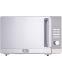 Black+Decker Grill Microwave 30 Liter in Silver | ميكروويف بلاك اند ديكر بشواية 30 لتر باللون الفضي