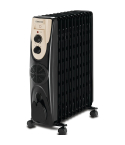 BLACK+DECKER Oil Filled Radiator, 2500 W, 11 Fins in Black, model OR011FD | دفاية زيت بلاك اند ديكر، 2500 وات، 11 ريشة، اللون: أسود، موديل OR011FD