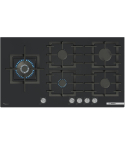 Bosch Built-in Gas Hob, 90 cm, 5 Burners in Black Glass - PPM9A6I40 | مسطح غاز بلت ان بوش، 90 سم باللون زجاج أسود - PPM9A6I40