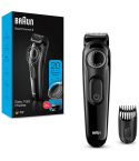 Braun Beard Trimmer 3 20 Length Settings 50 Minutes Runtime in Black - BT3222 | ماكينة تهذيب اللحية براون 3 20 درجة طول 50 دقيقة تشغيل باللون أسود - BT3222
