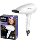 Braun Satin Hair 3 PowerPerfection Hair Dryer 2000 W Ionic Function in Standard Retail Finish - HD380 | مجفف شعر براون ساتان هير 3 باور بيرفكشن 2000 وات خاصية الأيونيك باللون لون تجاري قياسي - HD380