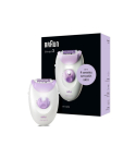 Braun Silk-epil 3 Epilator 20 Tweezers SmartLight in White and Purple - SE 3-000