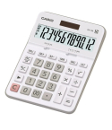 Casio Desktop Calculator, 12 Digits, Solar + Battery, White, DX-12B-WE | آلة حاسبة مكتبية كاسيو، 12 رقم، طاقة شمسية + بطارية، أبيض، DX-12B-WE