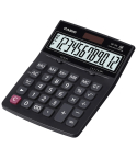 Casio Desktop Calculator, 12 Digits, Solar + Battery, Black, DZ-12S | آلة حاسبة مكتبية كاسيو، 12 رقم، طاقة شمسية + بطارية، أسود، DZ-12S