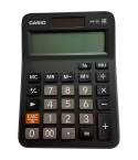 Casio Desktop Calculator, 12 Digits, Solar + Battery, Black, MX-12B-BK | آلة حاسبة مكتبية كاسيو، 12 رقم، طاقة شمسية + بطارية، أسود، MX-12B-BK