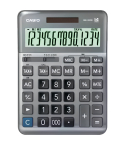 Casio Desktop Calculator, 14 Digits, Tax Calculation, Grey, DM-1400F | آلة حاسبة مكتبية كاسيو، 14 رقم، حساب الضريبة، رمادي، DM-1400F