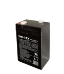 UNI-TEX F01 Rechargeable Battery, 6V, 4.5A - Black