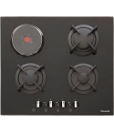 Dominox Built-in Mixed Hob, 60 cm, 4 Zones in Black Glass - DHG43GAVEBKFC | مسطح مشترك بلت ان دومينوكس، 60 سم باللون زجاج أسود - DHG43GAVEBKFC
