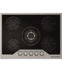 Ecomatic Built-in Gas Hob, 70 cm, 5 Burners in Black Glass - S707iGC | مسطح غاز بلت ان ايكوماتيك، 70 سم باللون زجاج أسود - S707iGC