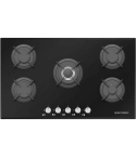 Ecomatic Built-in Gas Hob, 90 cm, 5 Burners in Black Glass - S907RC | مسطح غاز بلت ان ايكوماتيك، 90 سم باللون زجاج أسود - S907RC