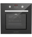 Ecomatic Built-in Gas Oven, 60 cm, 67 Liter, Gas Grill, With Fan, Black Crystal, Display Unit, G6404GTD | ايكوماتيك فرن غاز بلت ان، 60 سم، 67 لتر، شواية غاز، بالمروحة، كريستال أسود، قطعة عرض، G6404GTD