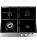 FAGOR Built-in Gas Hob, 60 cm, 4 Burners in Black Glass - 5CFI64GLSTXA | مسطح غاز بلت ان فاجور، 60 سم باللون زجاج أسود - 5CFI64GLSTXA