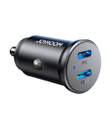Joyroom USB-C Car Charger, 30 Watt, 2 Ports, Black - JR-CCN06