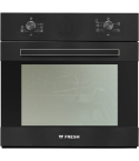 Fresh Built-in Gas Oven, 60 cm, 56 Liter, Gas Grill, With Fan, Black | فريش فرن غاز بلت ان، 60 سم، 56 لتر، شواية غاز، بالمروحة، أسود